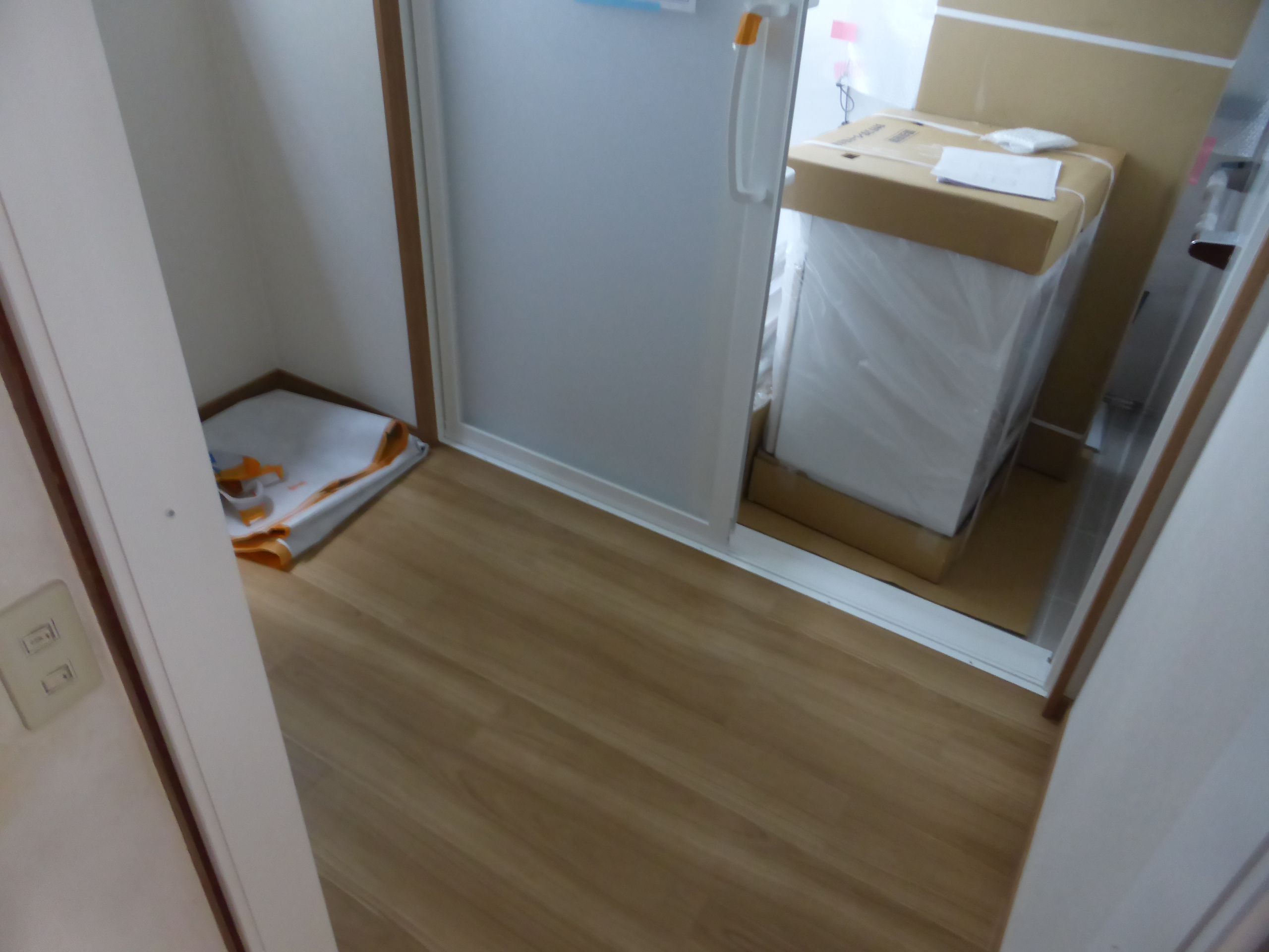 洗面脱衣室の内装工事