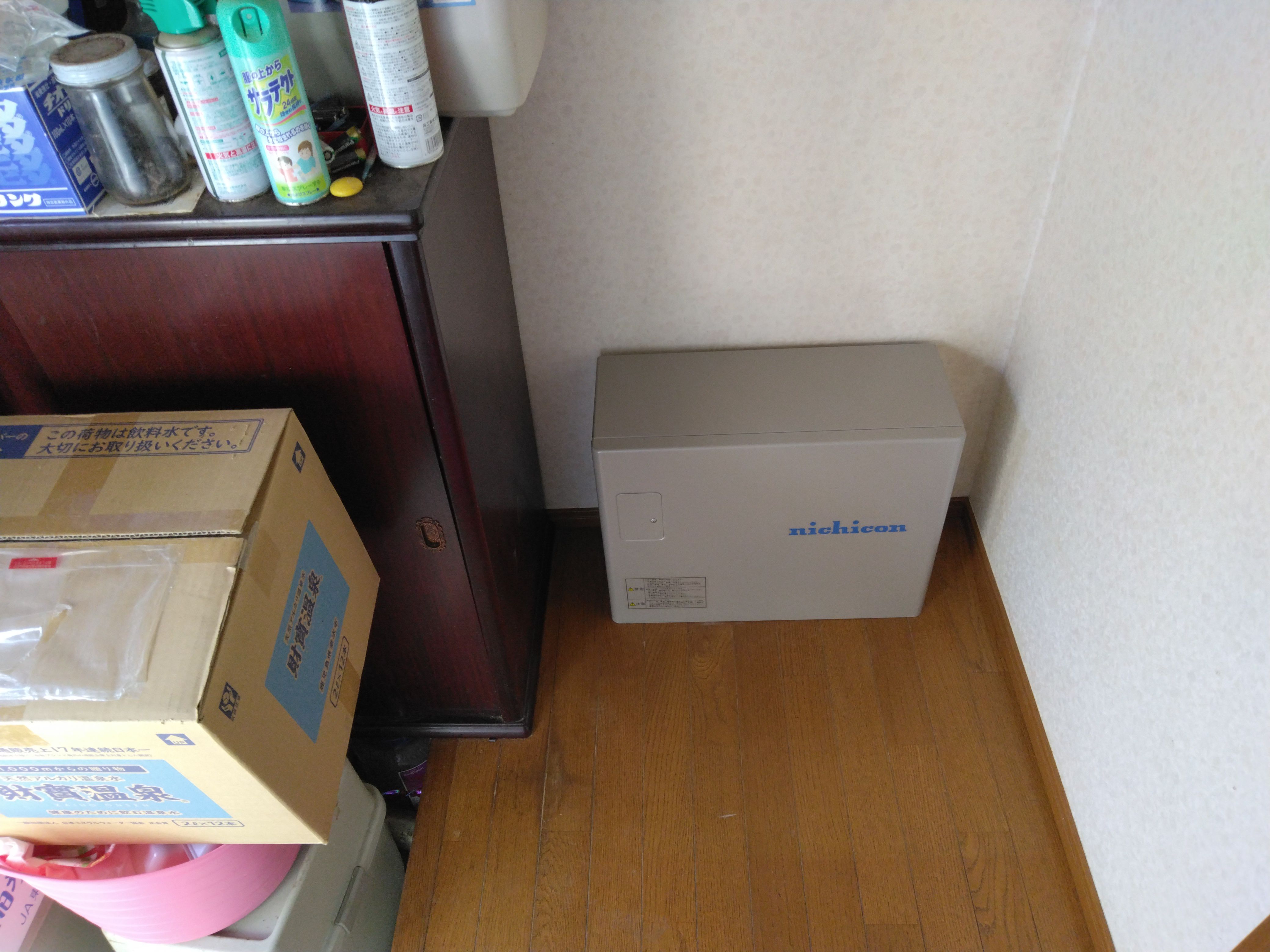 蓄電池工事！