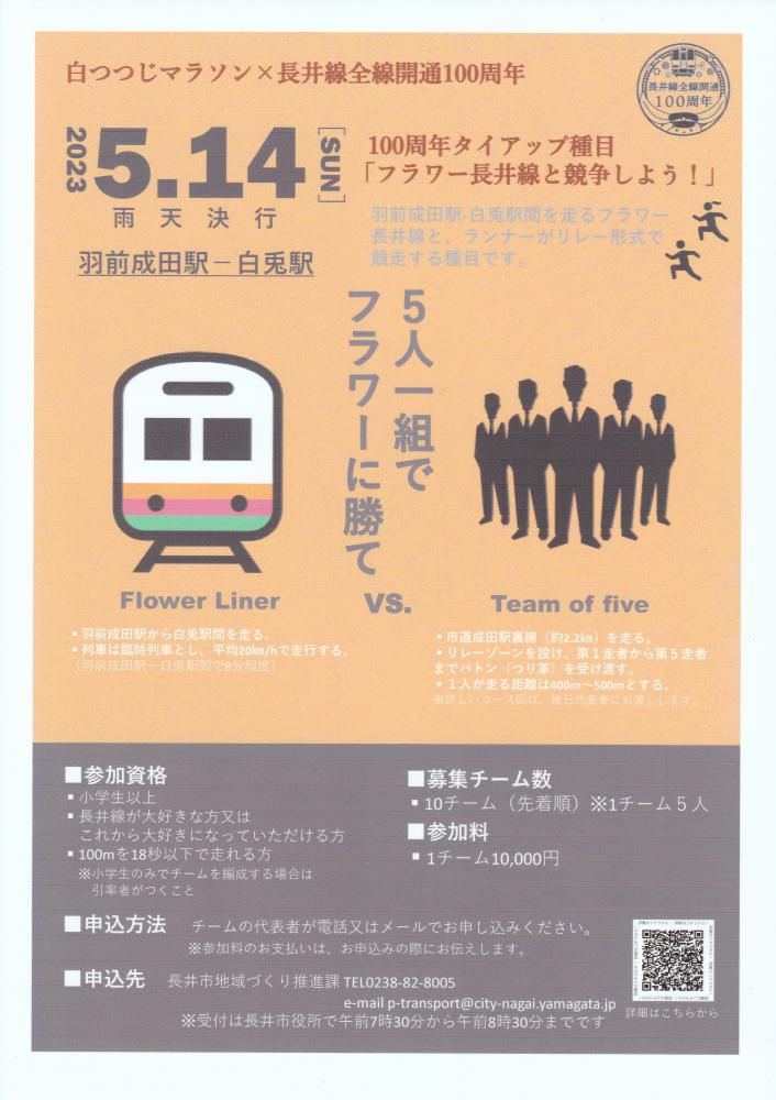 フラワー長井線と競争しよう！