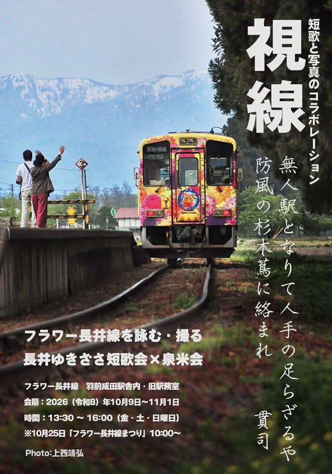 短歌と写真のコラボ展「視線」がスタートします