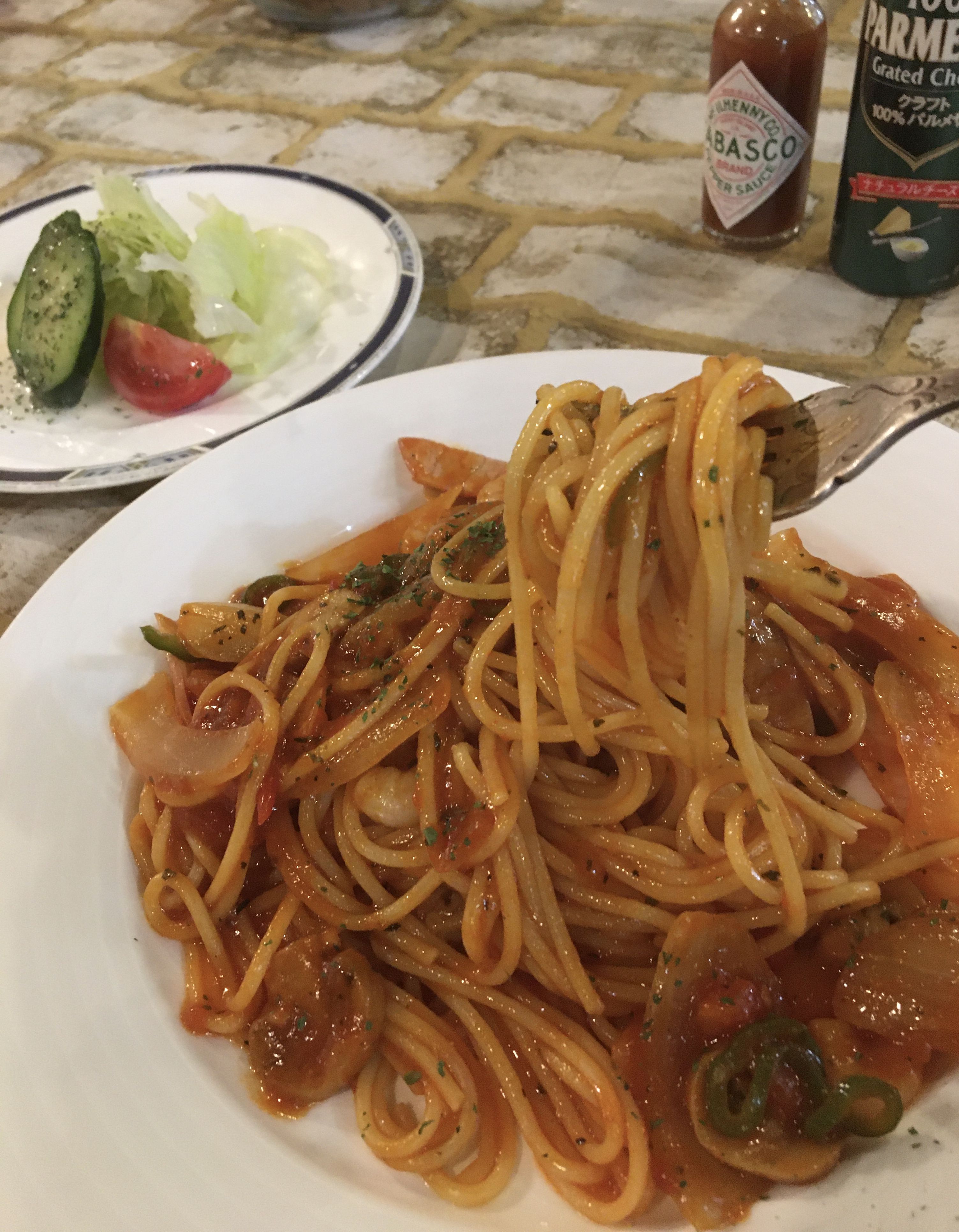 高畠町にあります、高砂屋珈琲店さんにて、昔ながらのナポリタン！