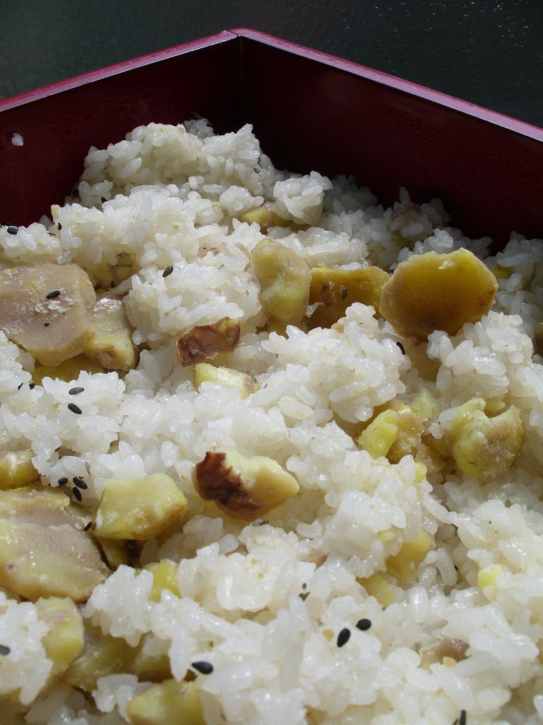 今年はじめての栗ご飯