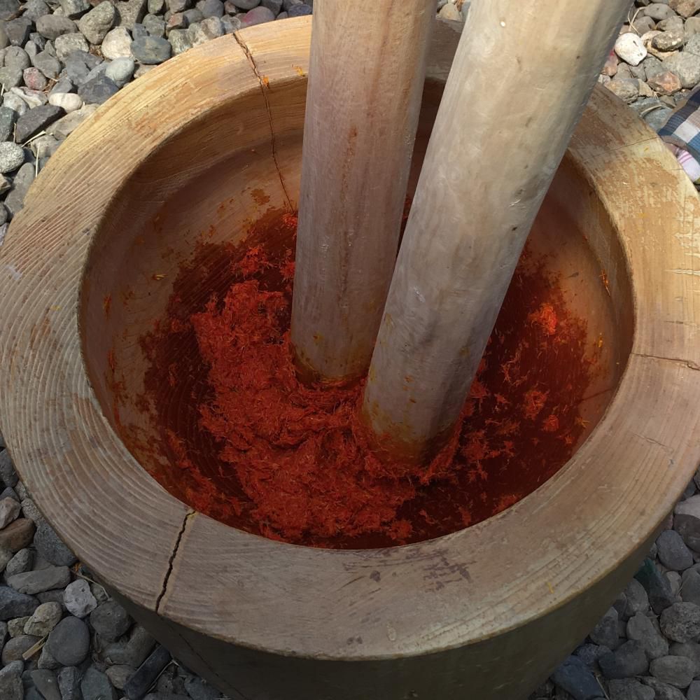 紅餅作り