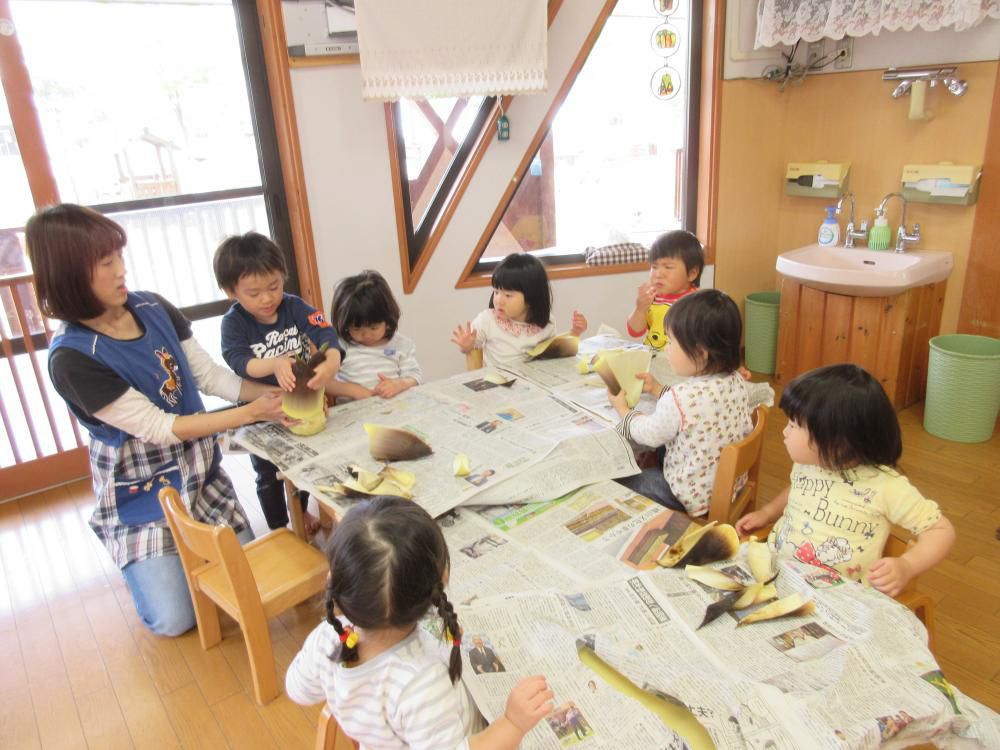 筍の皮むきをしました