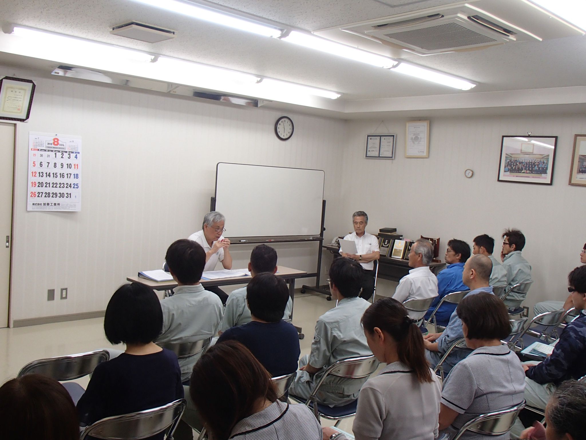 社員教育（産業医先生から健康診断の結果について）