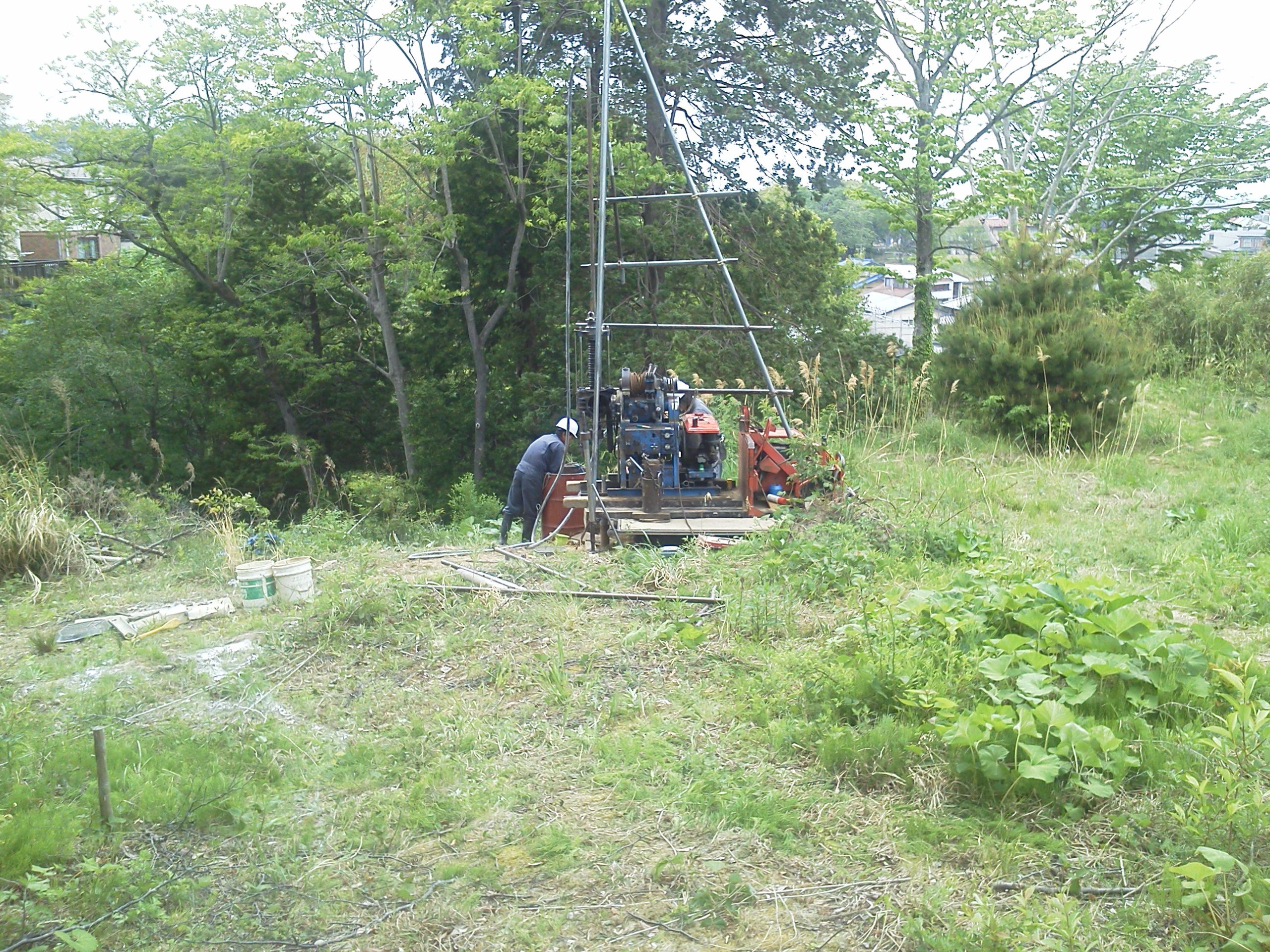 いよいよ地盤調査。