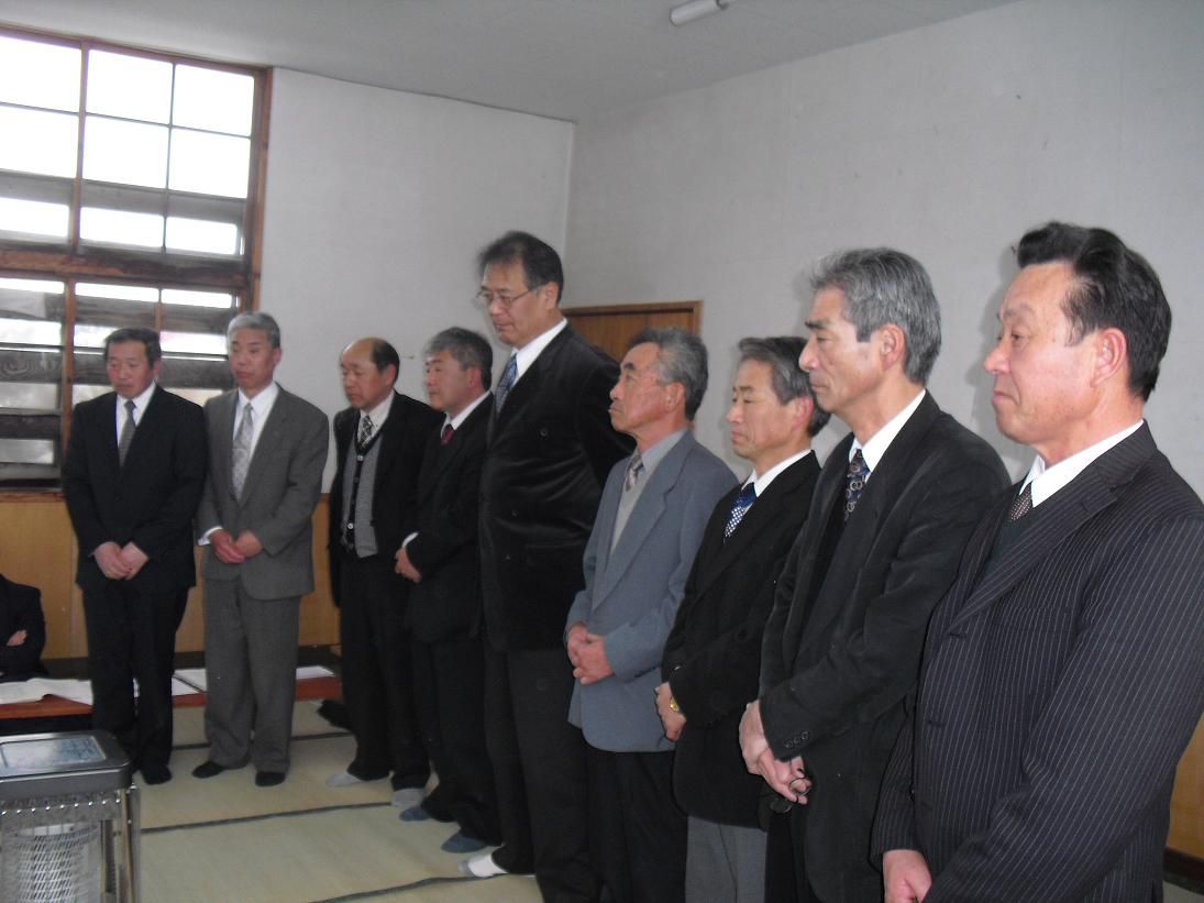 寺泉区の総会で・新地区長の顔ぶれ