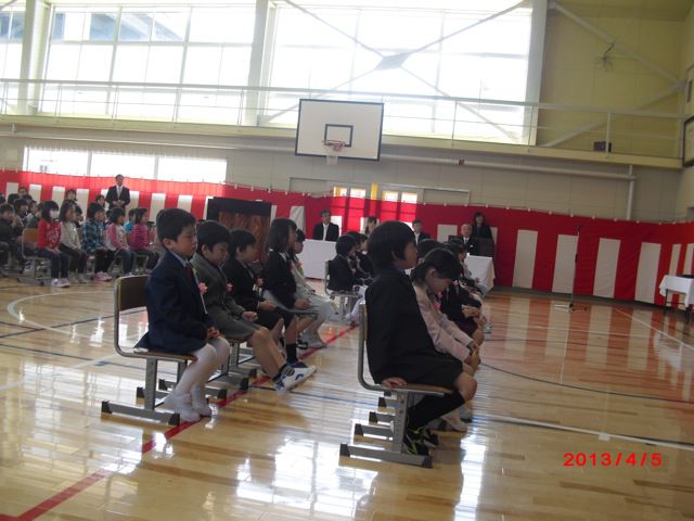 母校(西根小学校)の入学式