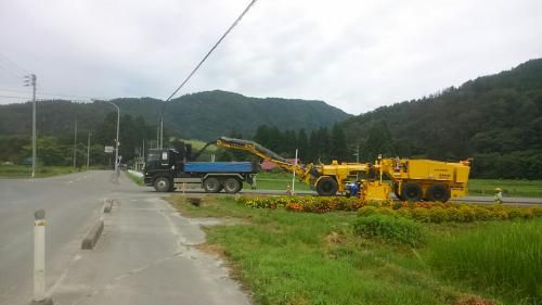 平泉線・道路舗装工事中