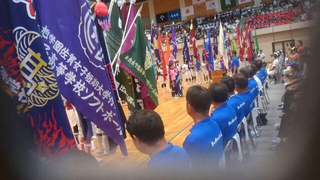 インターハイ・ソフトボール開会式(長井市)