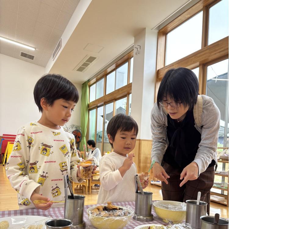 2026.9.12 アイスクリームパフェ&園庭開放 子育てサロンを開催しました。