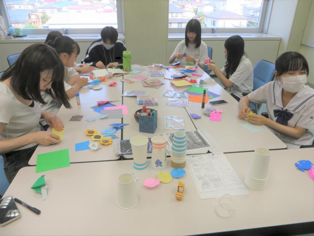 「夏の体験ボランティア」の様子①（7/23 山形市：手作りおもちゃづくり）！