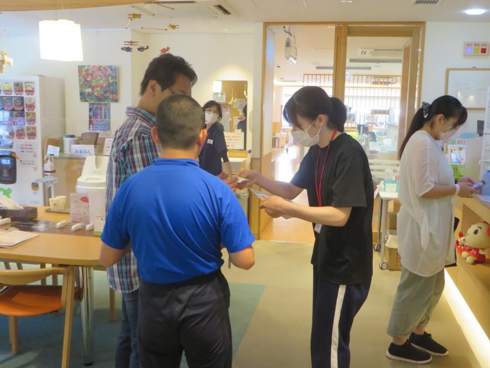 「夏の体験ボランティア」の様子⑨（8/3 山形市：献血ルームボランティア）！