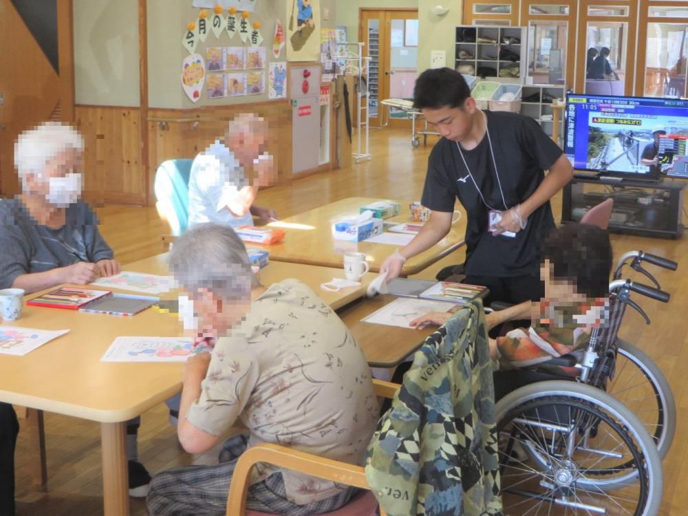 「夏の体験ボランティア」の様子7（7/30戸沢村：特別養護老人ホームまごころ荘）！