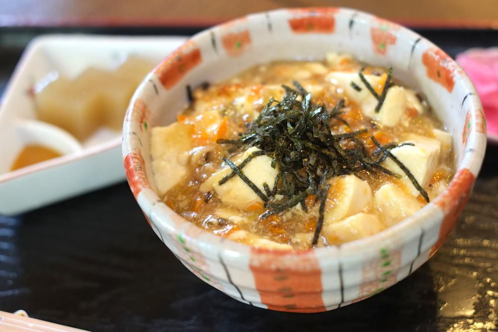 「豆腐あんかけ丼」豆腐がたっぷりヘルシー