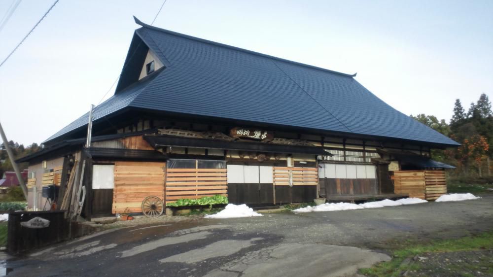 雪囲い完成