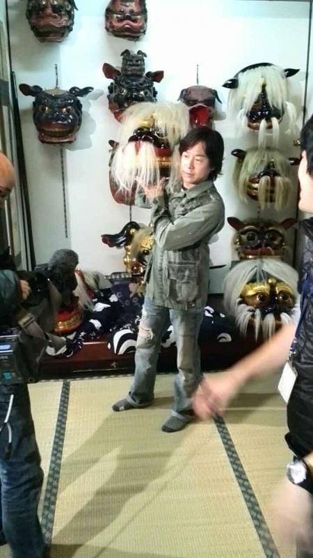 ○○のお兄さんが獅子舞体験