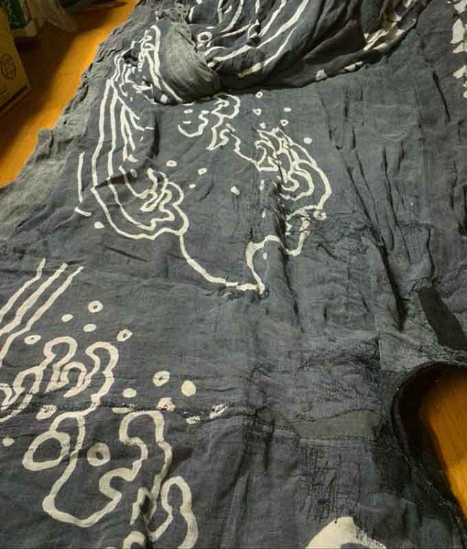 古い獅子幕改良