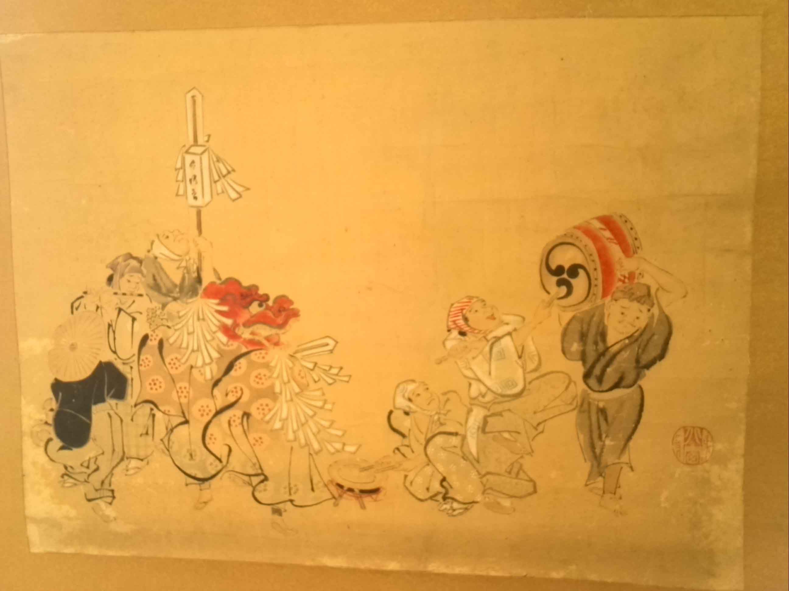 獅子神楽の掛け軸