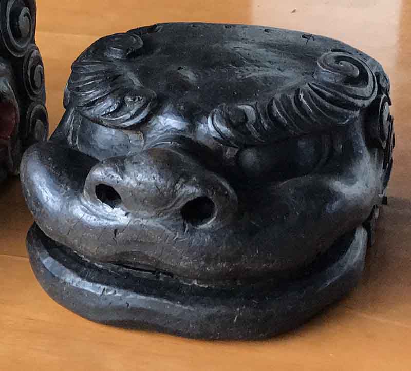 小振りの古獅子落札