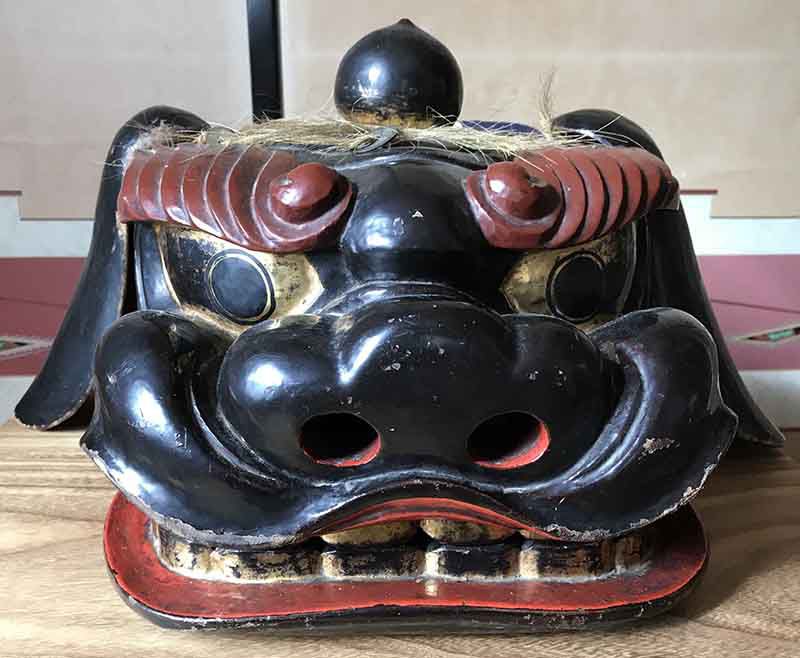 米沢李山の大洞の獅子頭
