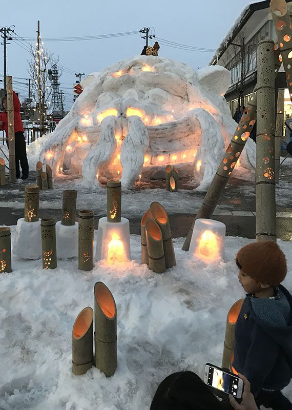 大獅子の雪像現る!