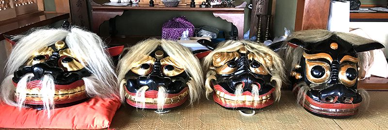 飯豊中の目八幡の獅子頭