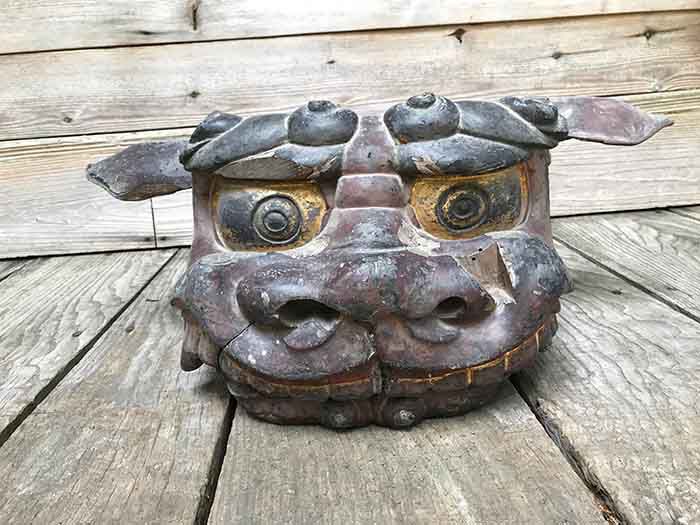 中津川岩倉神社の獅子頭再調査