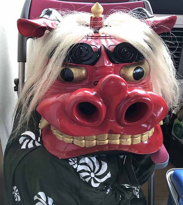 南陽市池黒皇大神社の獅子頭