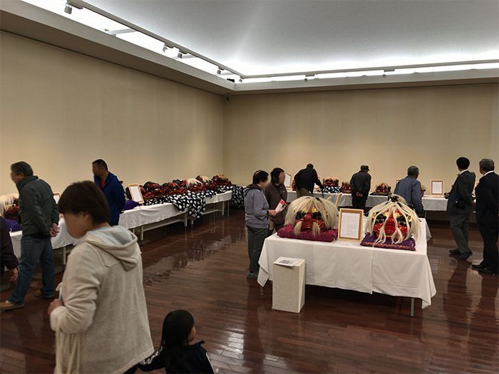 白鷹町あゆーむで獅子頭展