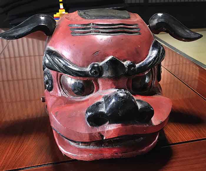 南陽市池黒皇大神社の獅子頭
