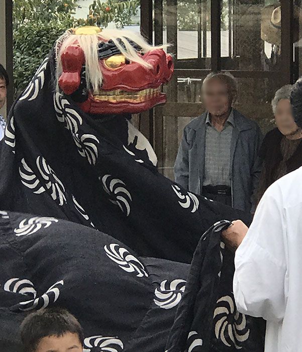 荒砥で獅子舞レーダー反応