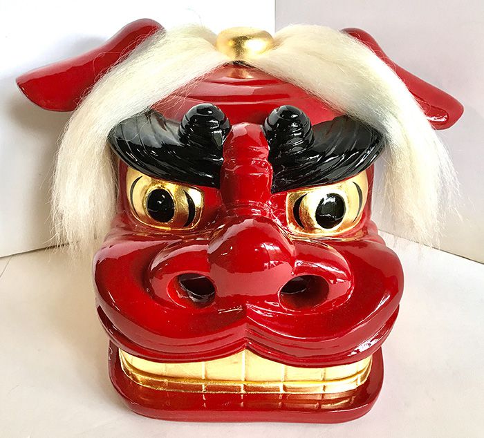 獅子頭の塗り替え納品