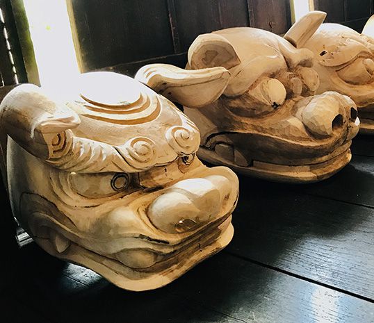 東大塚のお獅子制作