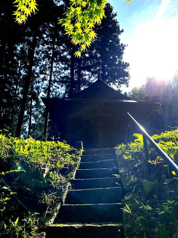 朝日町4月29日獅子舞取材2上郷宇津野熊野神社