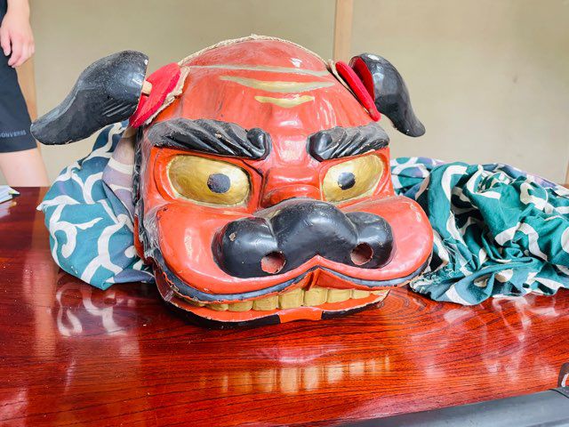 上山市小倉地区棚木の獅子頭