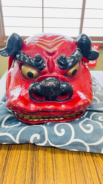 上山市高松地区の獅子頭