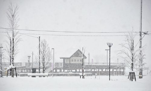 春なのに・・・雪景色再び。