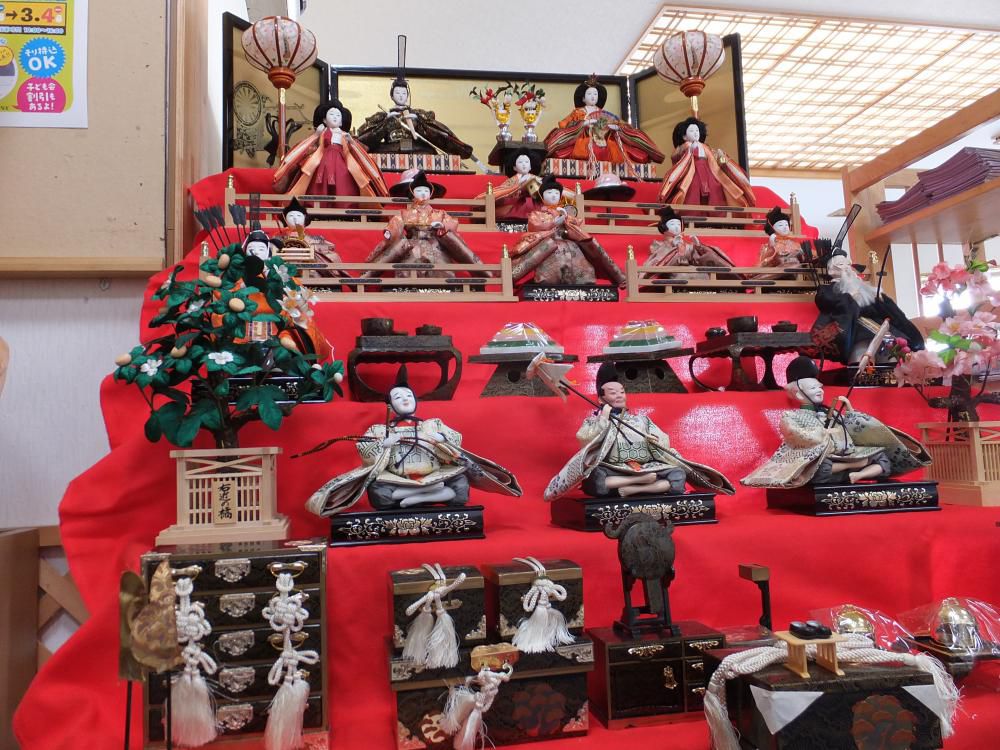 一足早い　お雛様　白川荘にお目見え