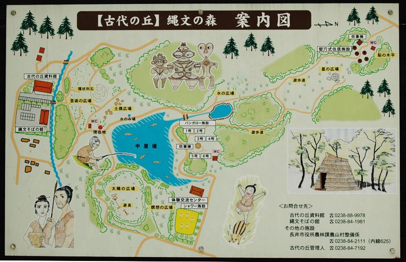 古代の丘周辺の案内看板