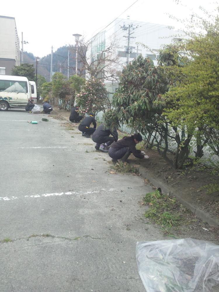 みんなで草取り！