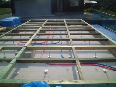 【郡山市西田・ドミノＭ邸 】 上棟作業の準備万端