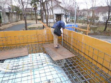 【郡山市富久山・ドミノA邸 】 傾斜地の基礎