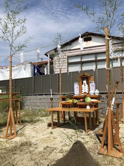 「郡山市台新・シンプルノートＹ邸」 青空の下の地鎮祭・・・