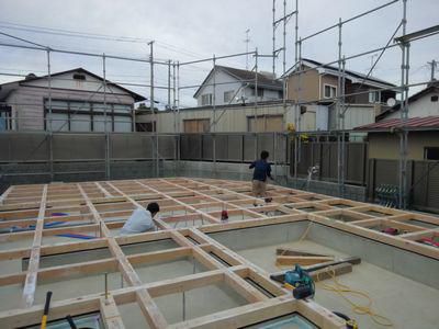 「郡山市台新・シンプルノートＹ邸」土台入れ