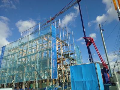 「郡山市台新・シンプルノートＹ邸」 迫力の建て方