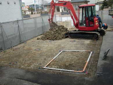 【福島市・店舗Ｎ】 砕石パイルで地盤改良