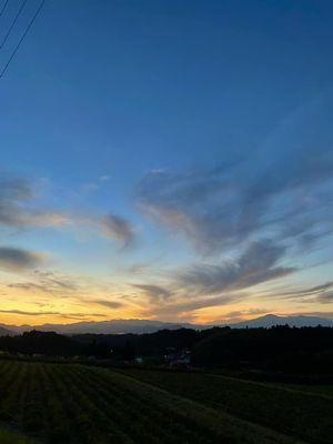 里山日記･･･夕焼け、満月、今日の仕事のご褒美