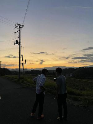 里山日記･･･茜色に染まる山々、空、雲