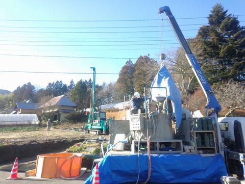 「田村市大越町・シンプルノートＴ邸」　地中を固める、足元を固める